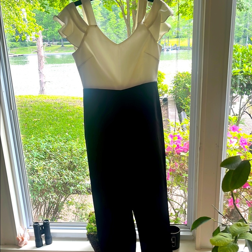 Elegant Black and White Jumpsuit